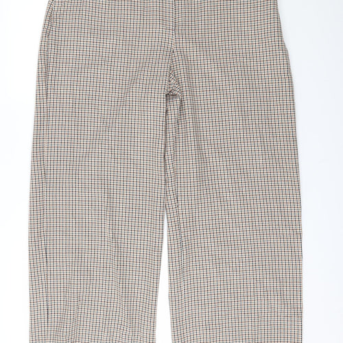 Marks and Spencer Womens Multicoloured Houndstooth  Trousers  Size 18 L28 in