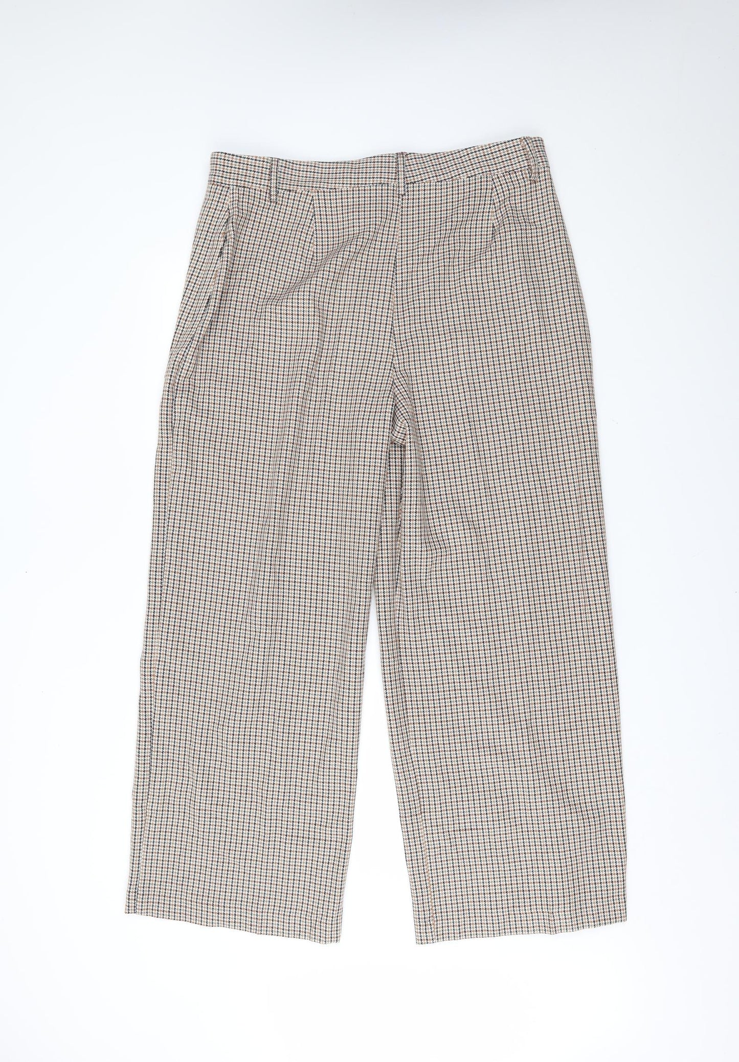 Marks and Spencer Womens Multicoloured Houndstooth  Trousers  Size 18 L28 in