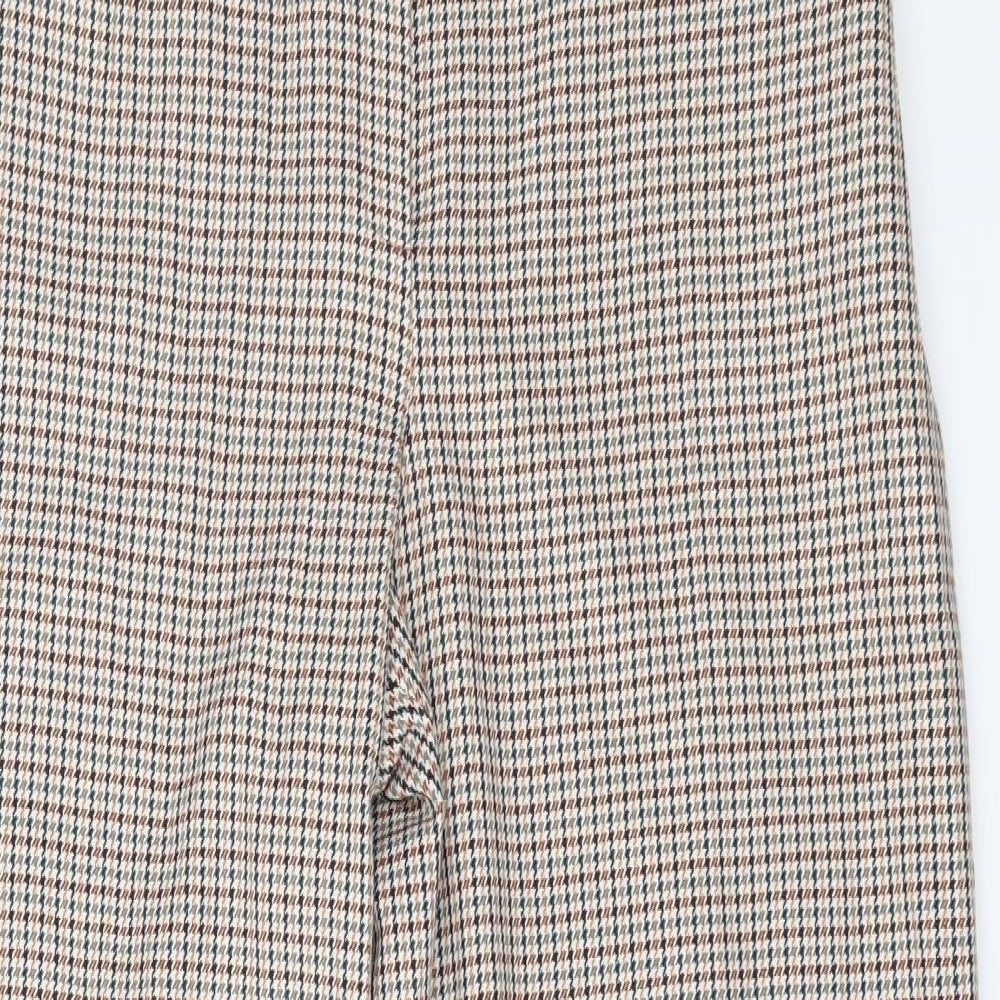 Marks and Spencer Womens Multicoloured Houndstooth  Trousers  Size 18 L28 in