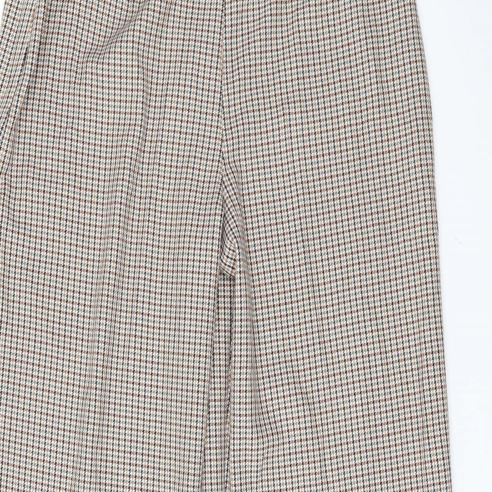 Marks and Spencer Womens Multicoloured Houndstooth  Trousers  Size 18 L28 in