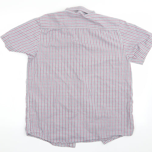 Florence and Fred Mens Red Check   Button-Up Size S