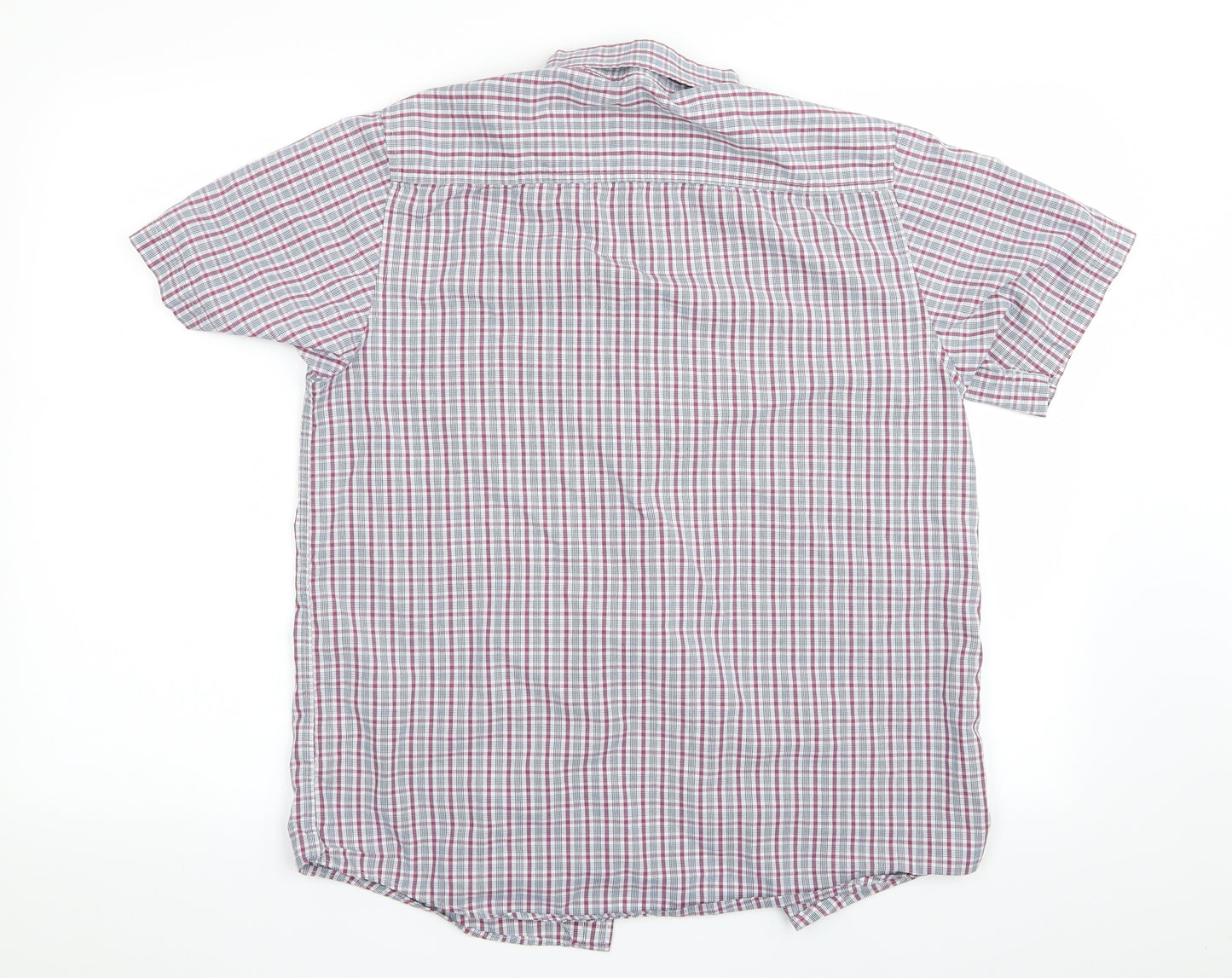 Florence and Fred Mens Red Check   Button-Up Size S