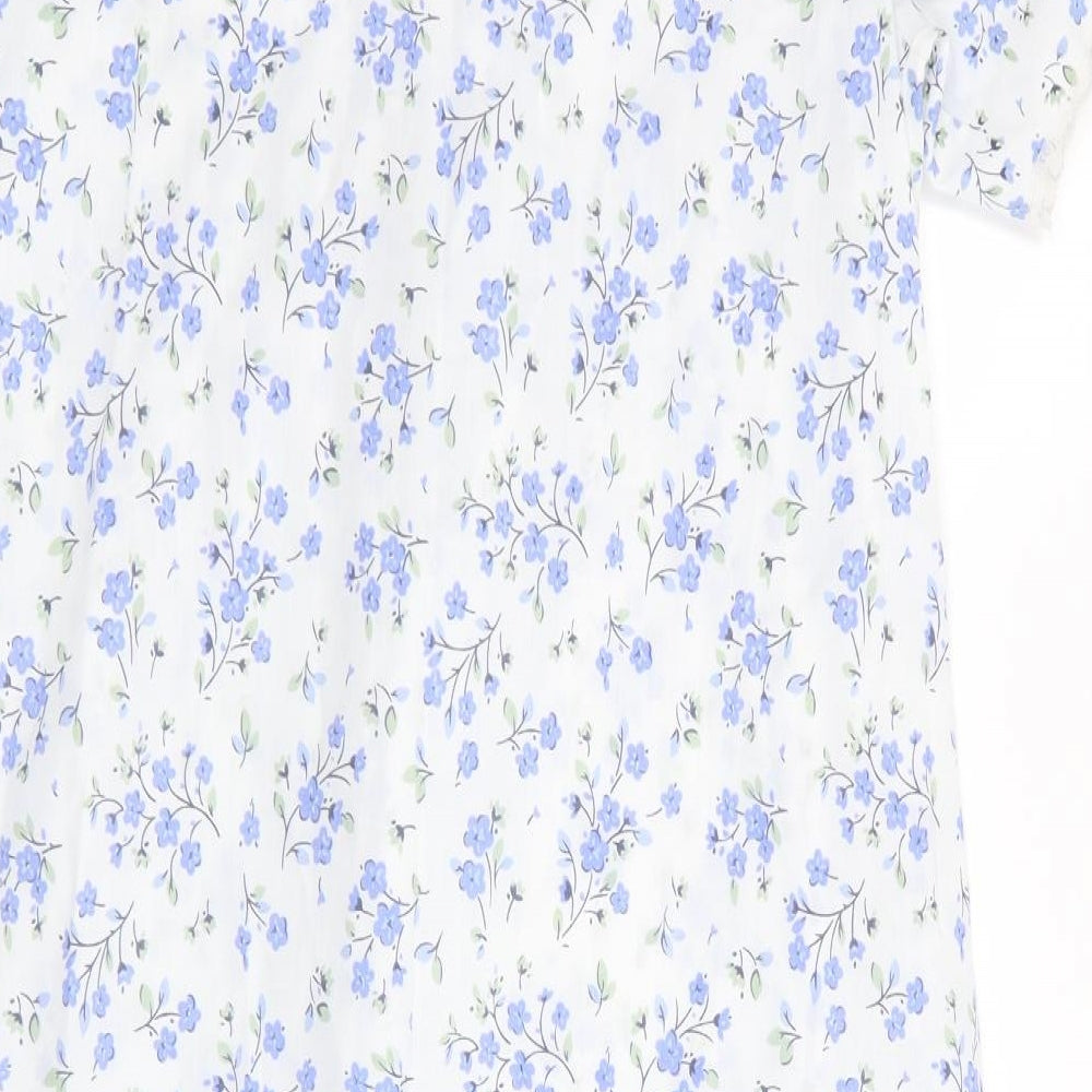 Marlon Womens Blue Floral   Dress Size 10