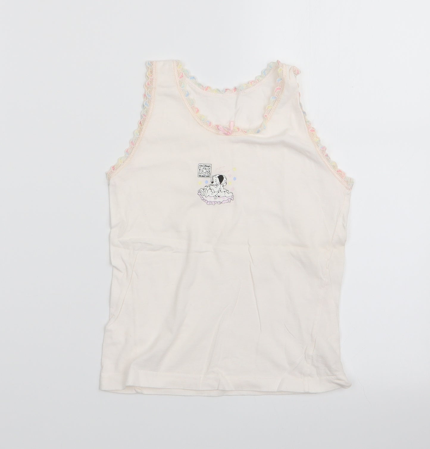 Preworn Girls Pink Animal Print   Pyjama Top Size 5-6 Years  - Dalmations