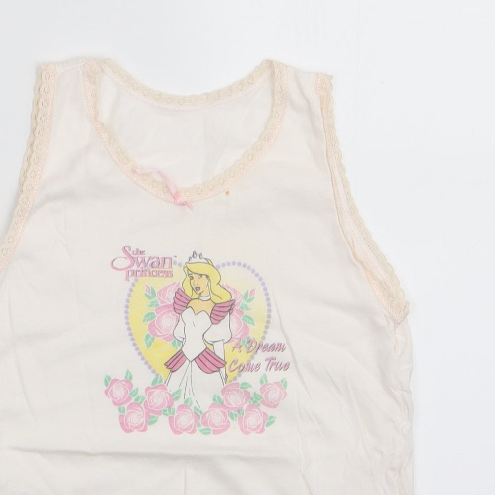 Preworn Girls Pink    Pyjama Top Size 7-8 Years  - The Swan Princess