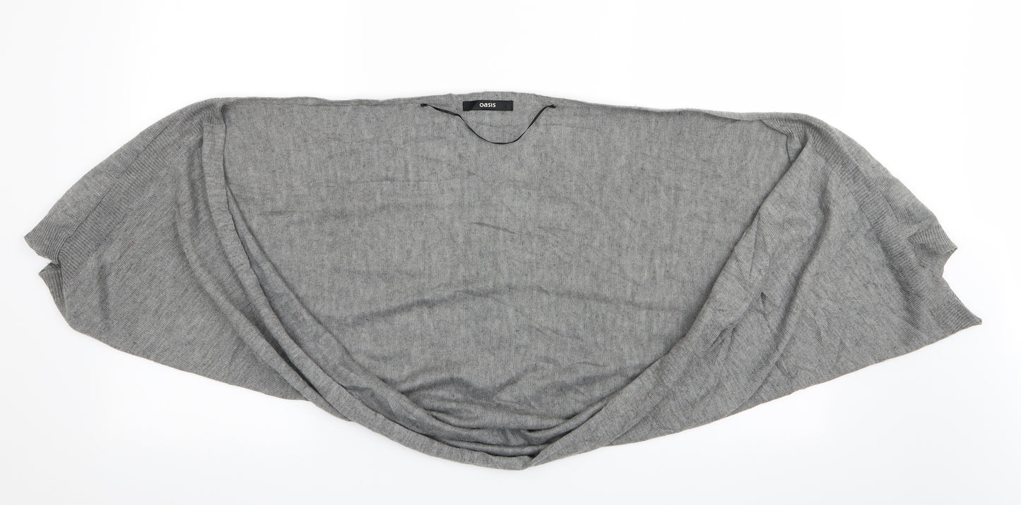 Oasis Womens Grey   Shrug Jumper One Size