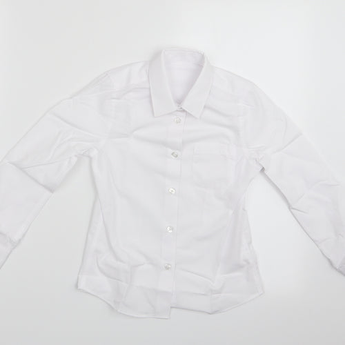 Florence and Fred Boys White   Basic Button-Up Size 6-7 Years  - School Shirt