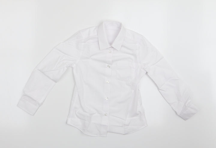 Florence and Fred Boys White Basic Button-Up Size 6-7 Years - School Shirt