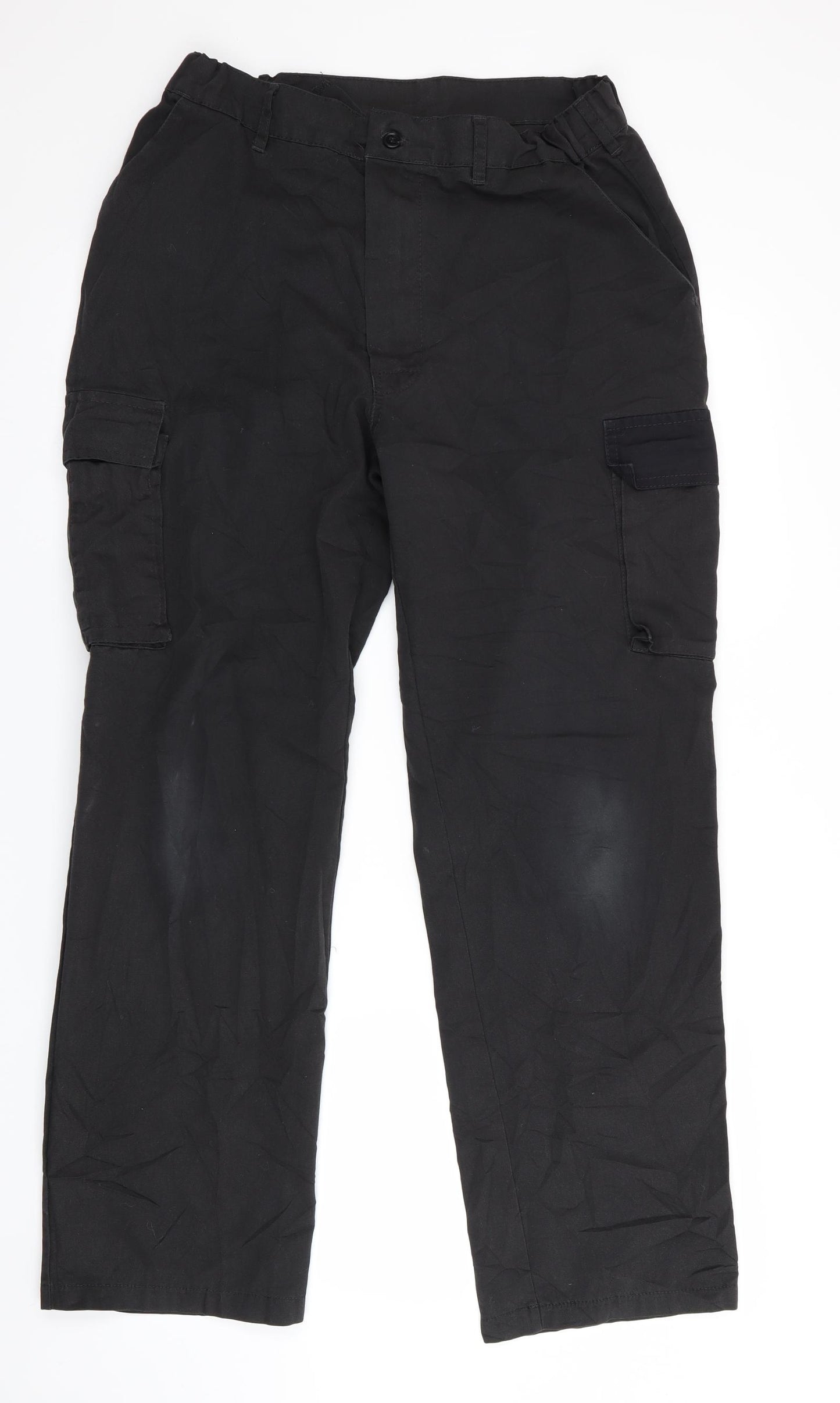 Arco Mens Black   Cargo Trousers Size 32 in L30 in - Elastic Sides