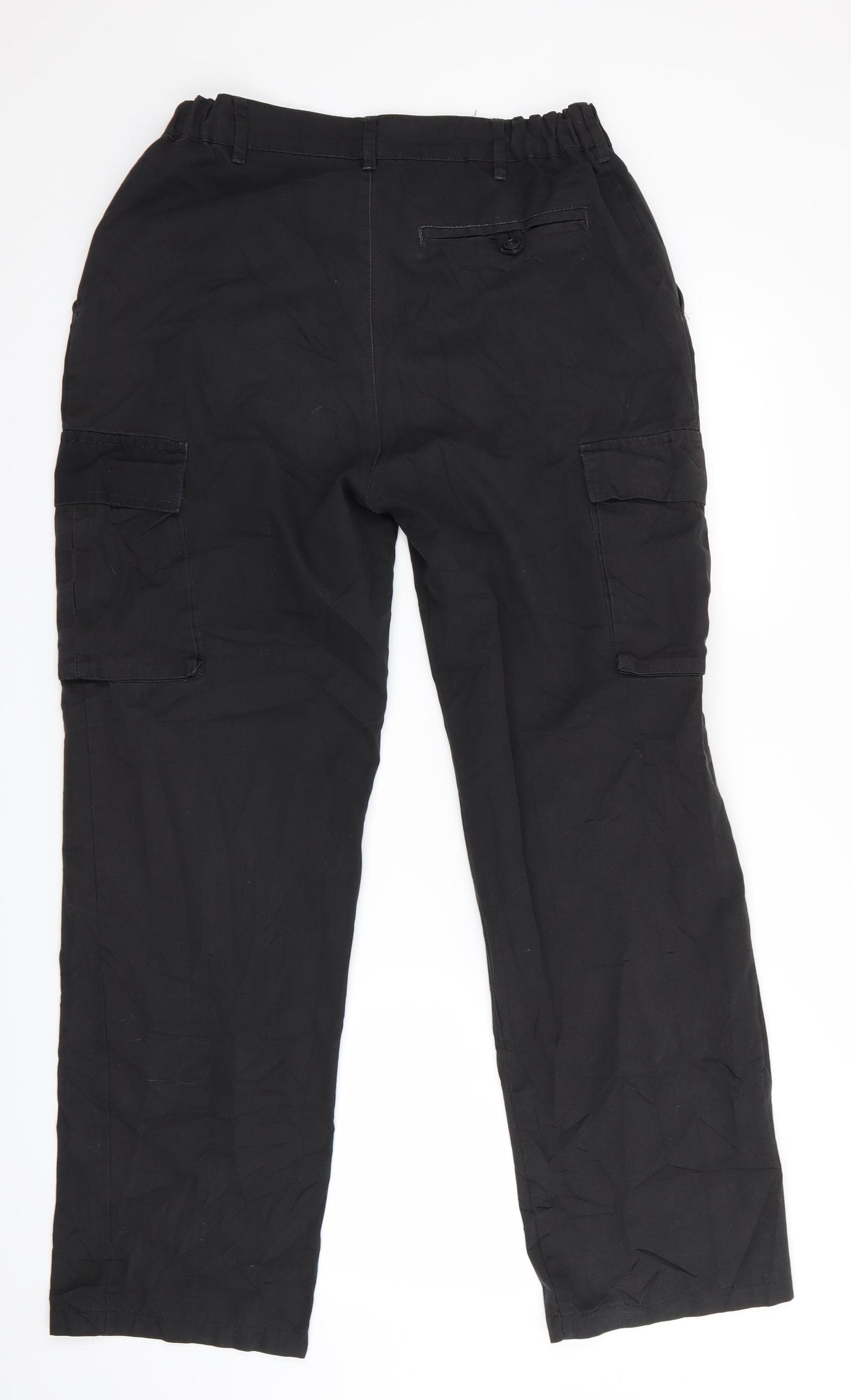 Arco Mens Black   Cargo Trousers Size 32 in L30 in - Elastic Sides