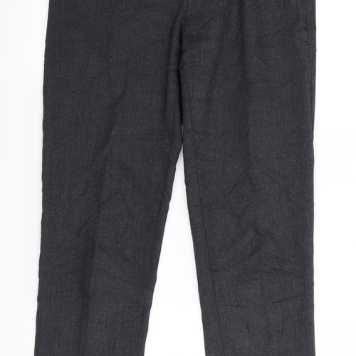Stile Benetton Womens Grey   Trousers  Size 8 L27 in - Side Zip