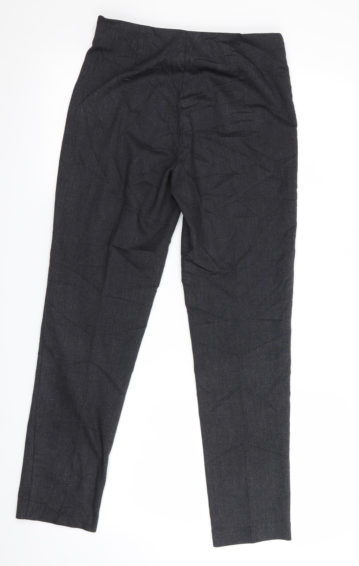 Stile Benetton Womens Grey   Trousers  Size 8 L27 in - Side Zip