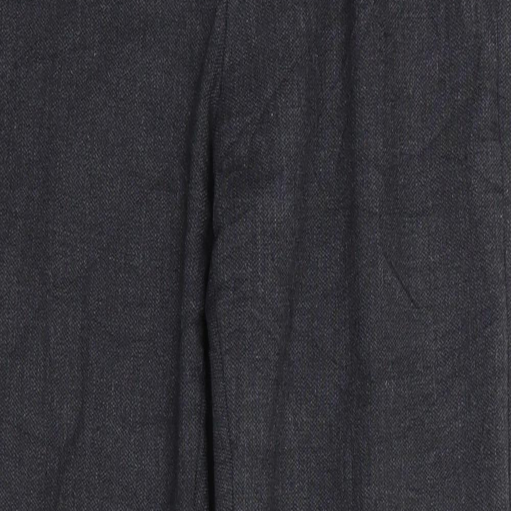 Stile Benetton Womens Grey   Trousers  Size 8 L27 in - Side Zip