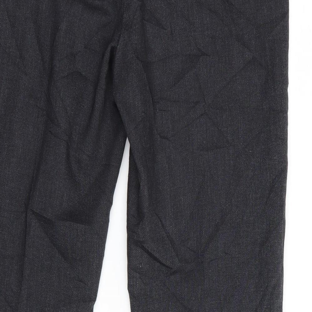 Stile Benetton Womens Grey   Trousers  Size 8 L27 in - Side Zip