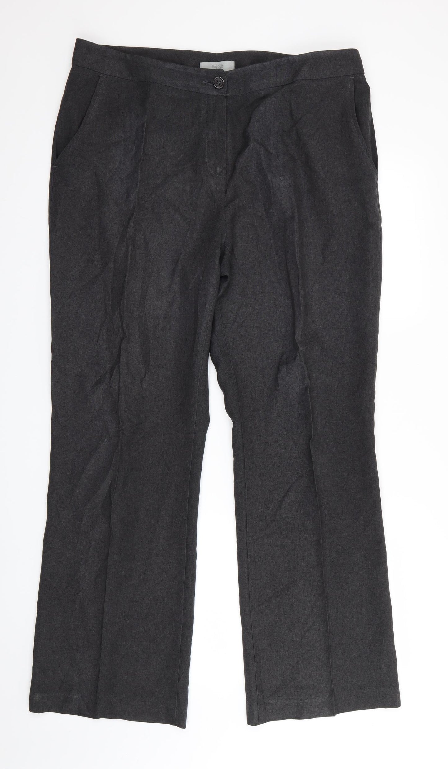 Marks and Spencer Womens Grey   Trousers  Size 16 L30 in