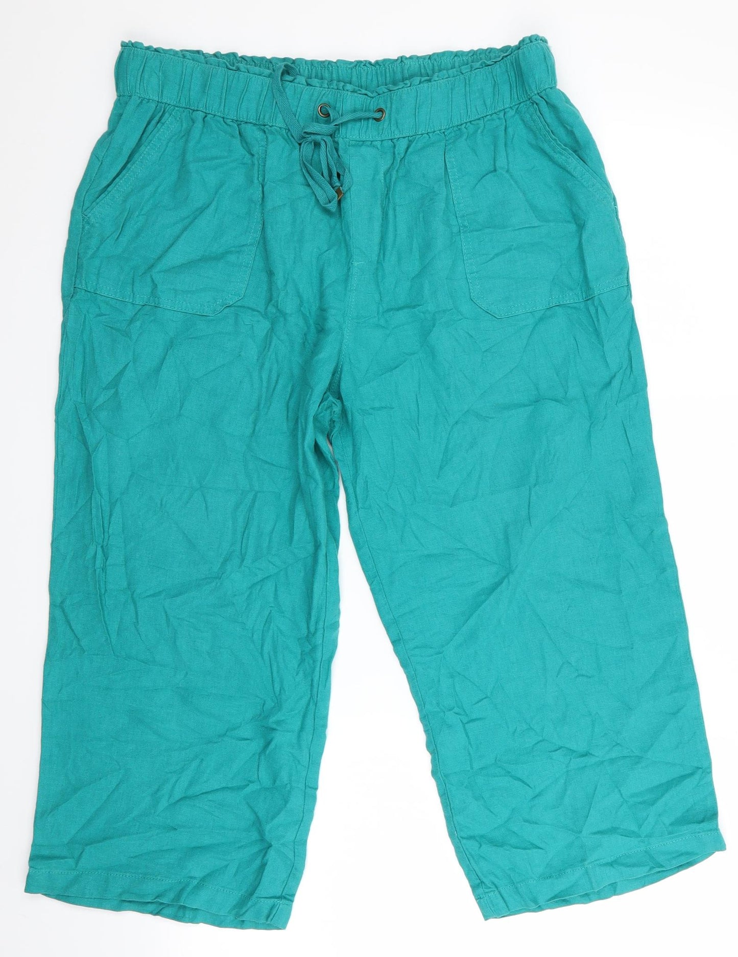 TU Womens Green   Chino Trousers Size 14 L21 in