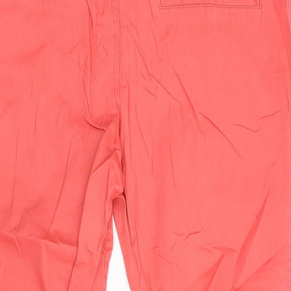 M&Co Womens Orange   Cropped Trousers Size 16 L22 in
