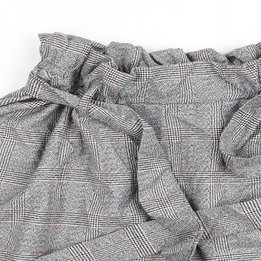 H&M Womens Grey Check  Flare Skirt Size 10