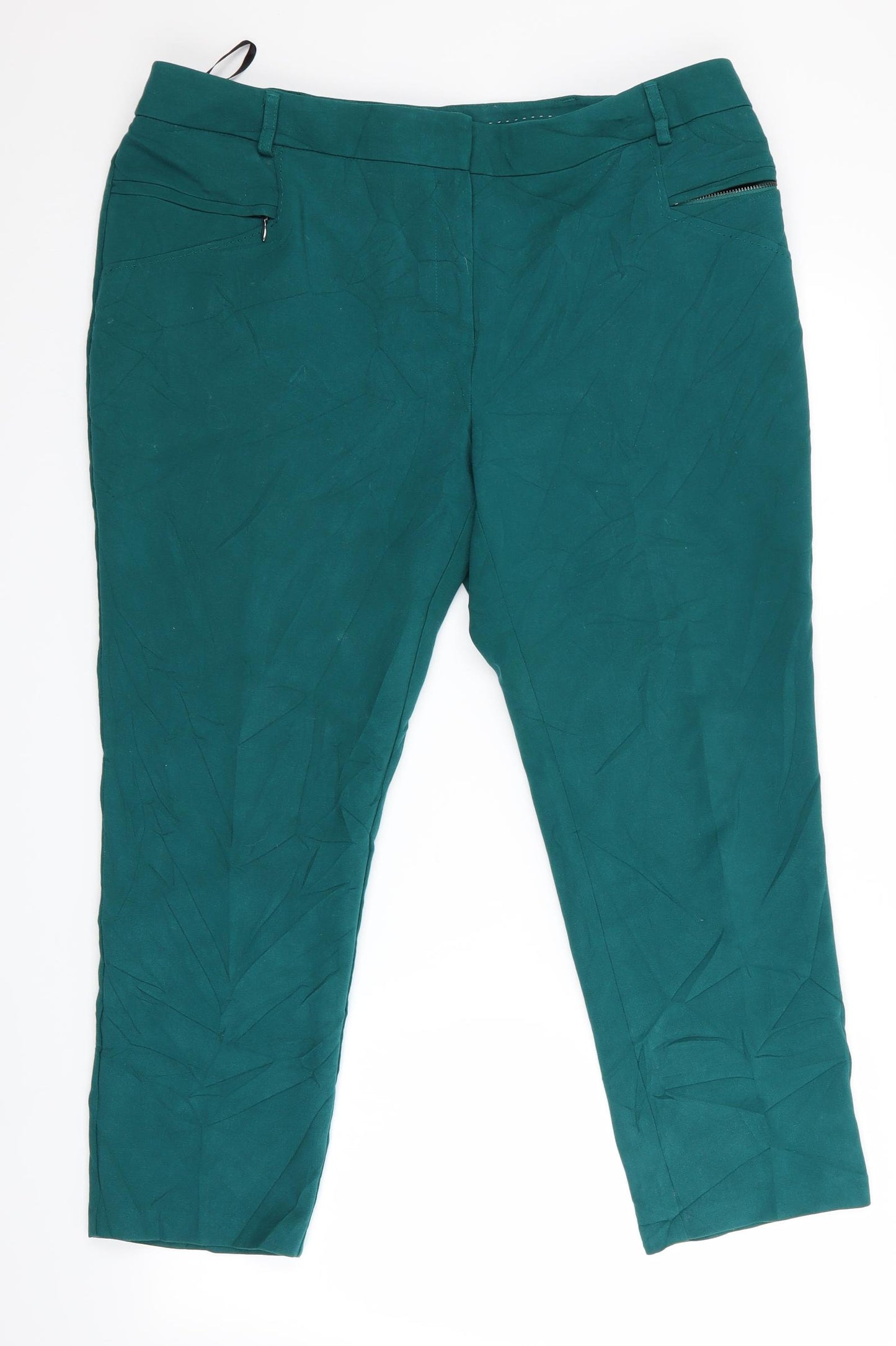 Autograph Womens Green   Cropped Trousers Size 16 L25 in