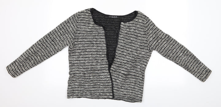 Atmosphere Womens Black Striped  Cardigan Jumper Size M