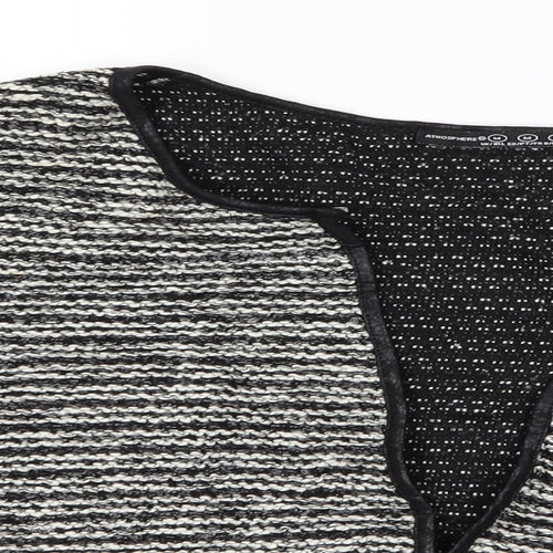 Atmosphere Womens Black Striped  Cardigan Jumper Size M