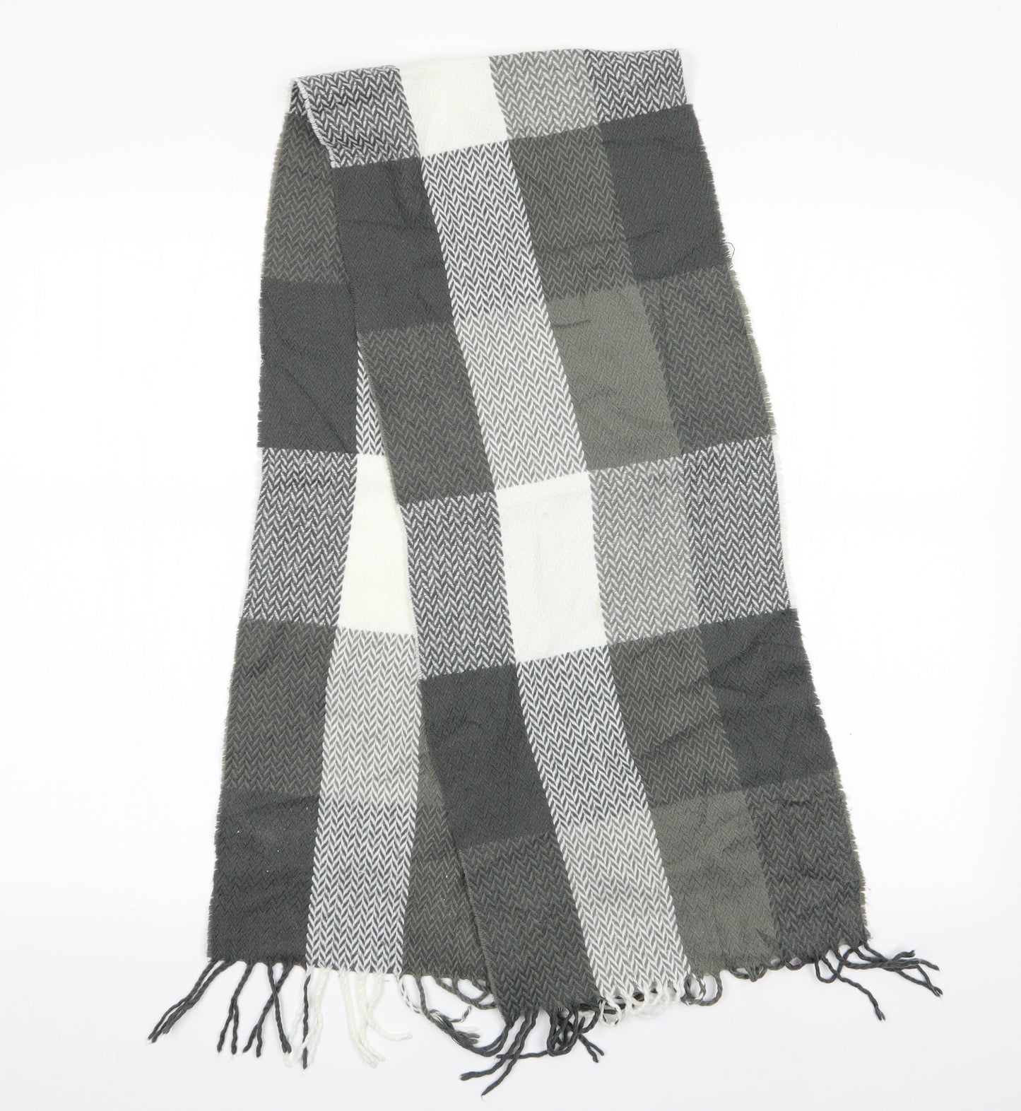 Preworn Mens Green Plaids & Checks  Scarf  One Size