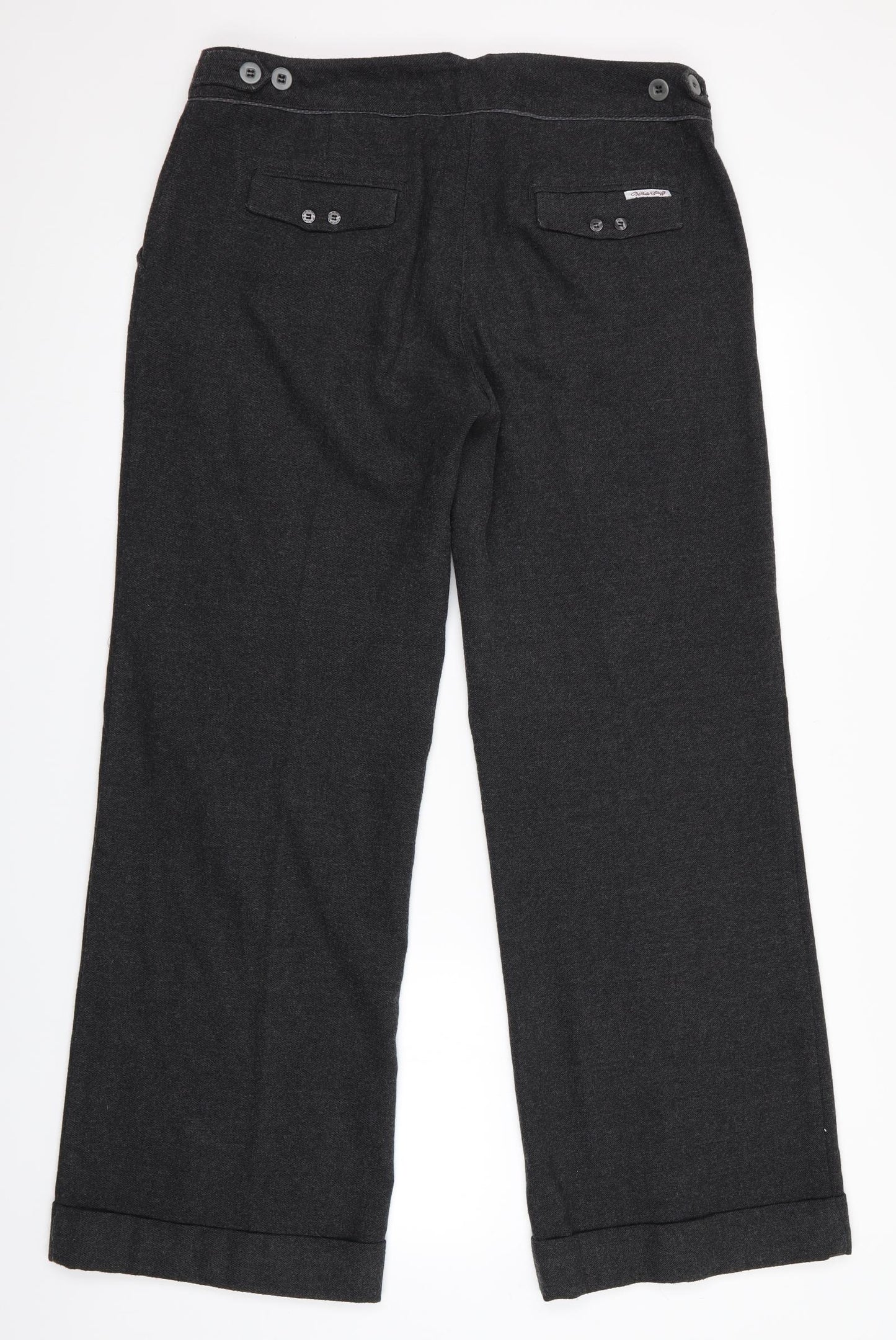 White Stuff Womens Grey   Trousers  Size 14 L31 in - Turn Up Hem