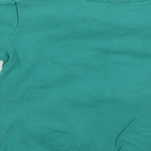 George Girls Green Animal Print  Basic T-Shirt Size 12-18 Months  - Fa La La Lama