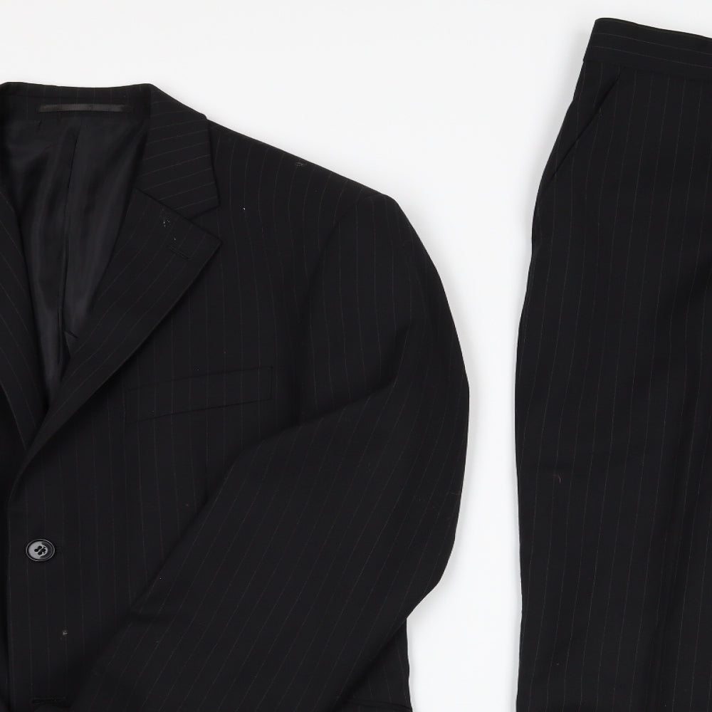 Burton Mens Grey Striped  2 Piece Suit Size 44 L31 in