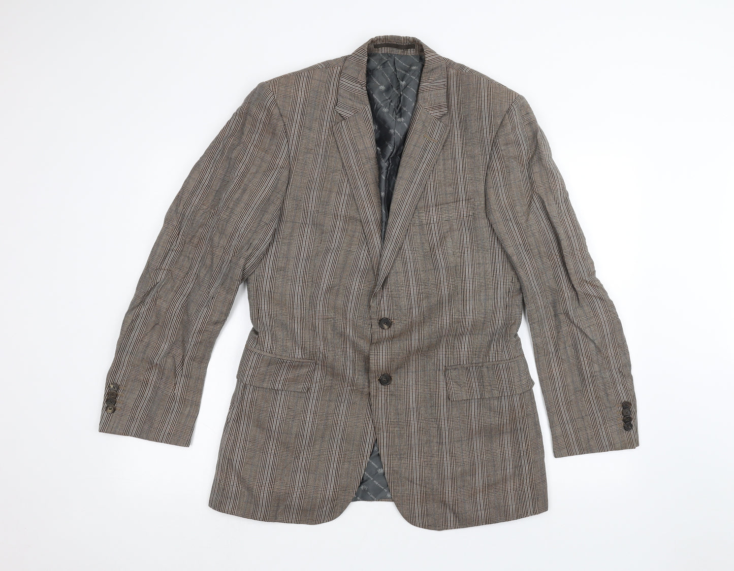 Gieves & Hawkes Mens Brown   Jacket Suit Jacket Size 40