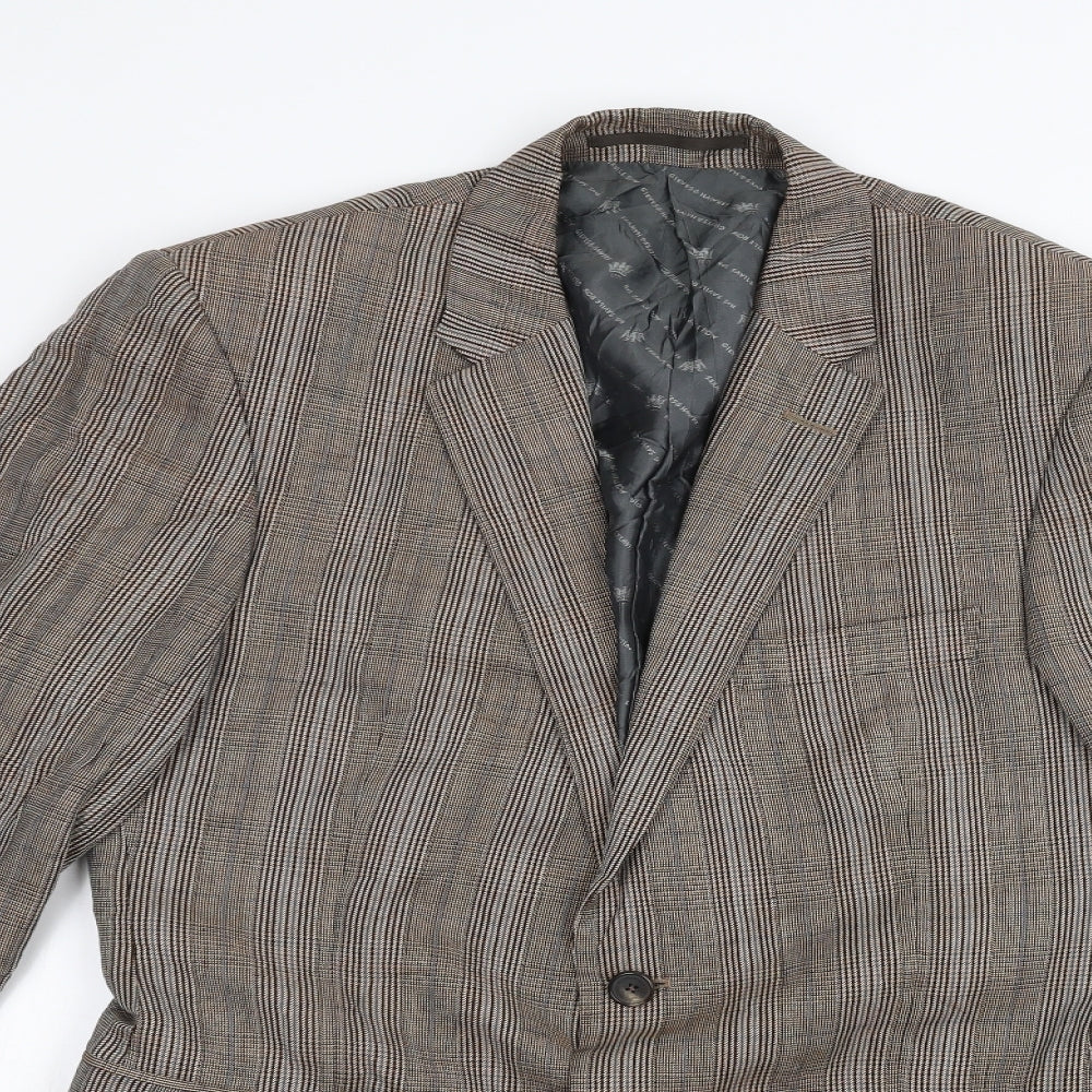 Gieves & Hawkes Mens Brown   Jacket Suit Jacket Size 40