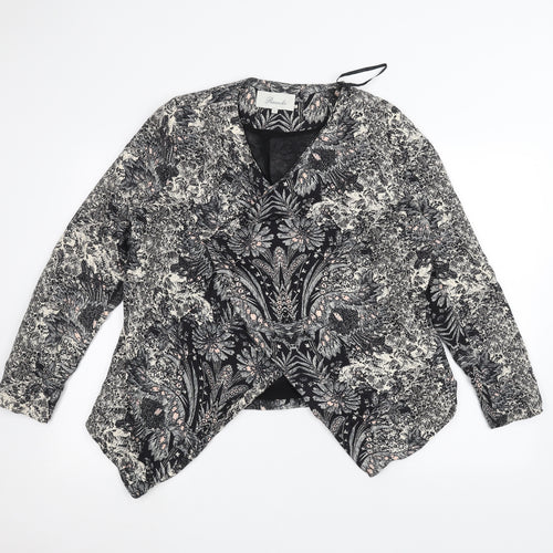 Peacocks Womens Black Floral  Jacket  Size 14
