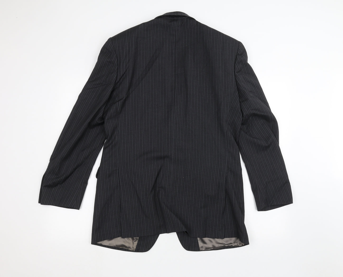 Marks and Spencer Mens Black Striped  Jacket Suit Jacket Size 38
