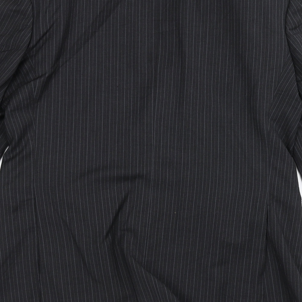 Marks and Spencer Mens Black Striped  Jacket Suit Jacket Size 38
