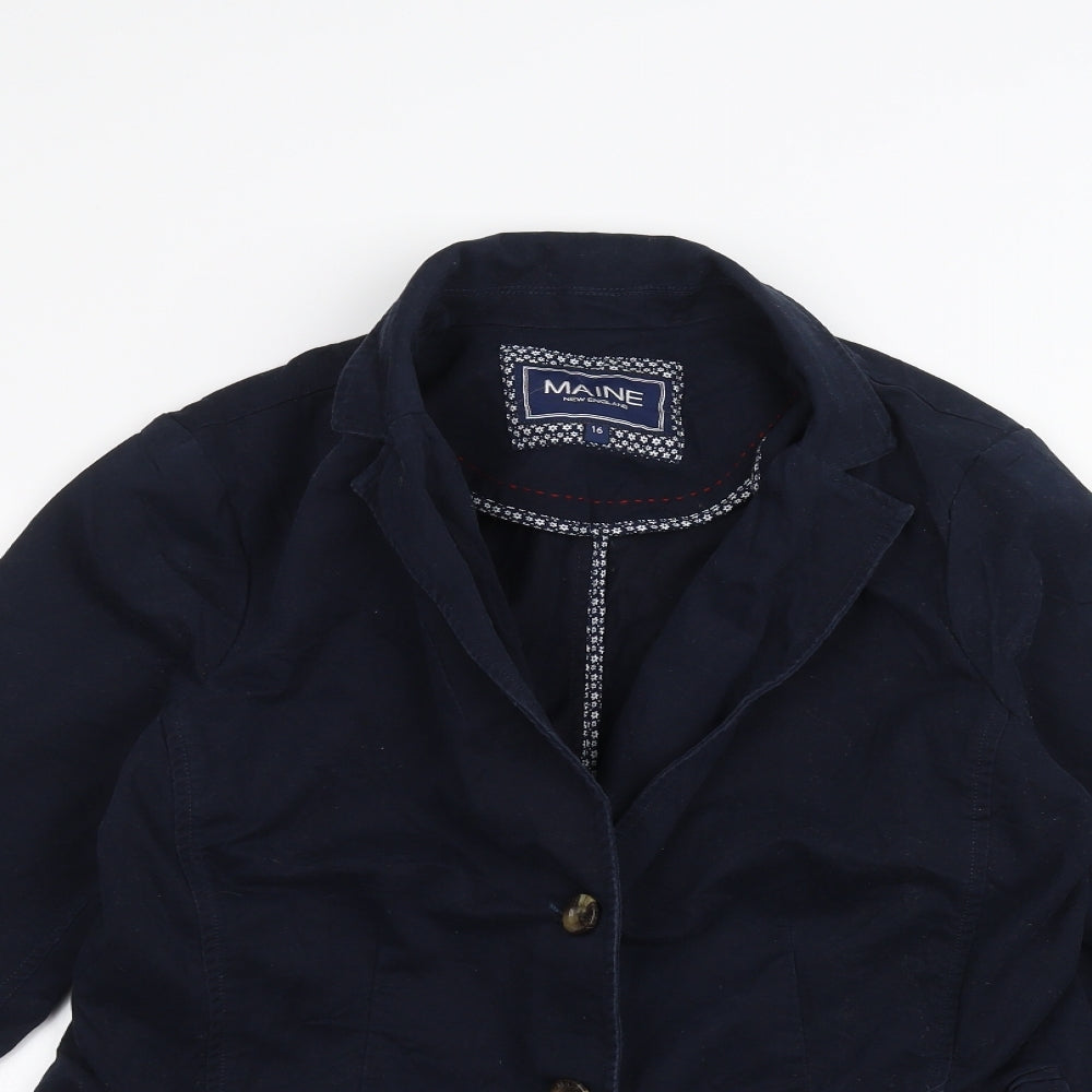 Maine New England Womens Blue   Jacket  Size 16