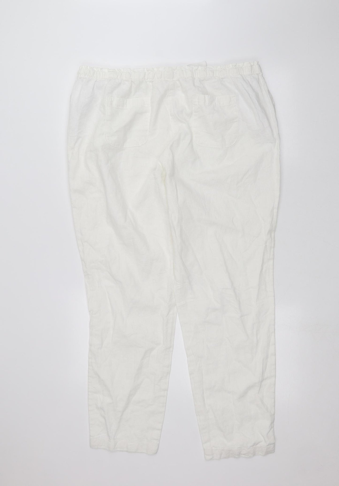 Papaya Womens White   Trousers  Size 18 L27 in