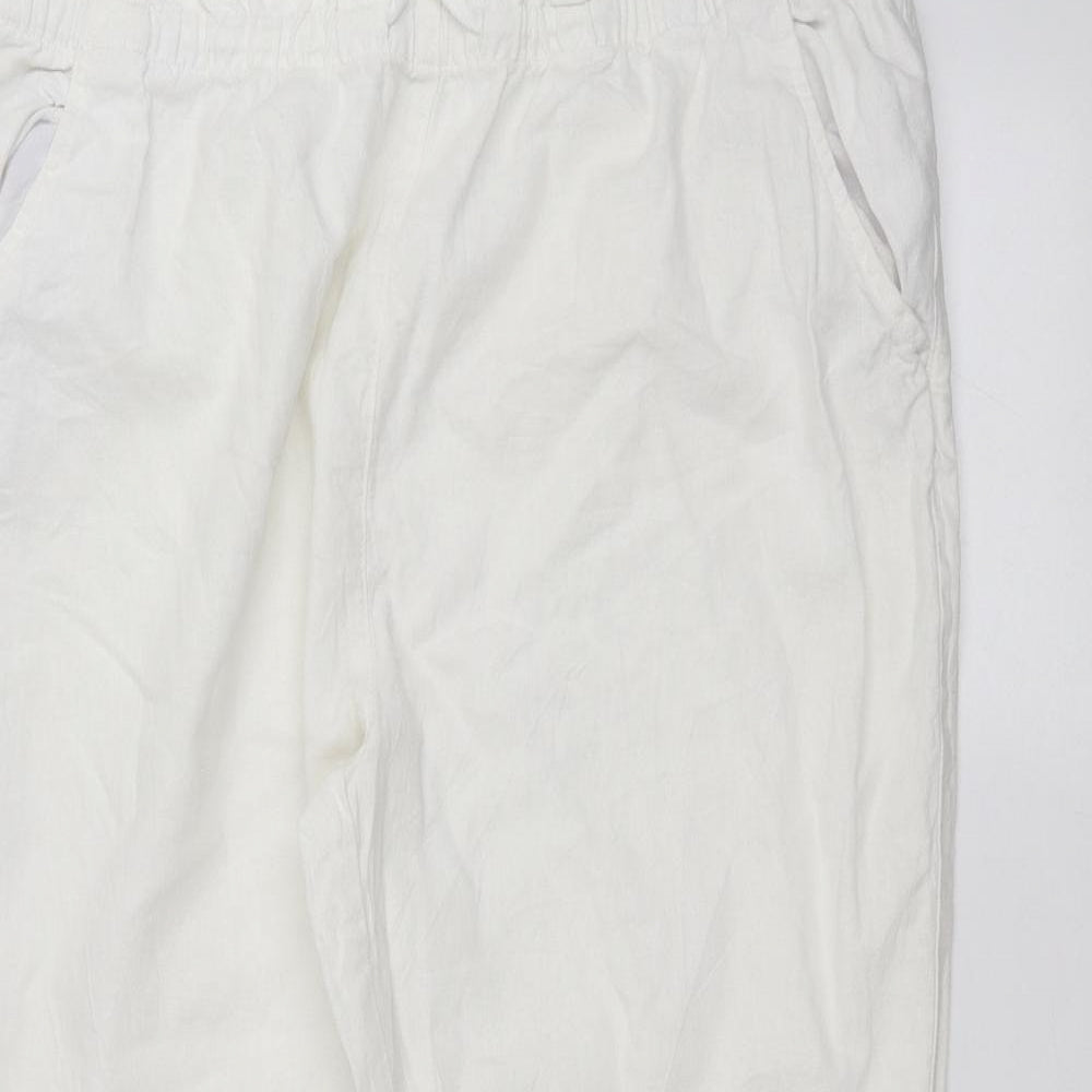 Papaya Womens White   Trousers  Size 18 L27 in