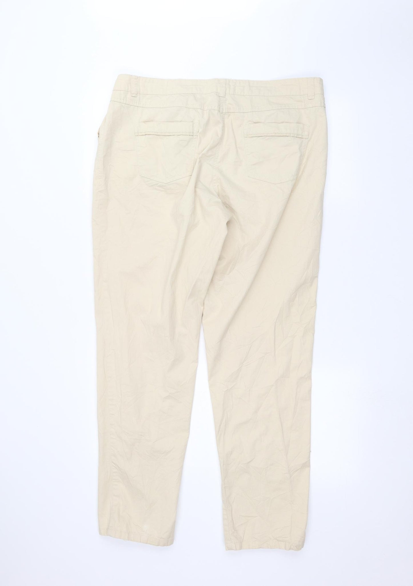 New Look Womens Beige   Trousers  Size 16 L28 in