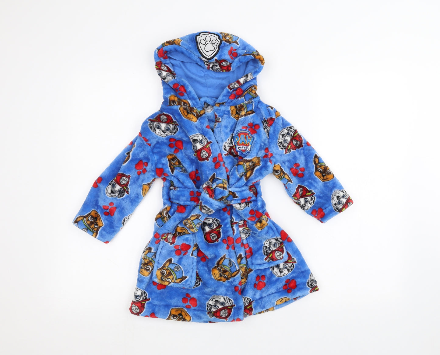 George Boys Blue Solid   Robe Size 2-3 Years  - PAW PATROL