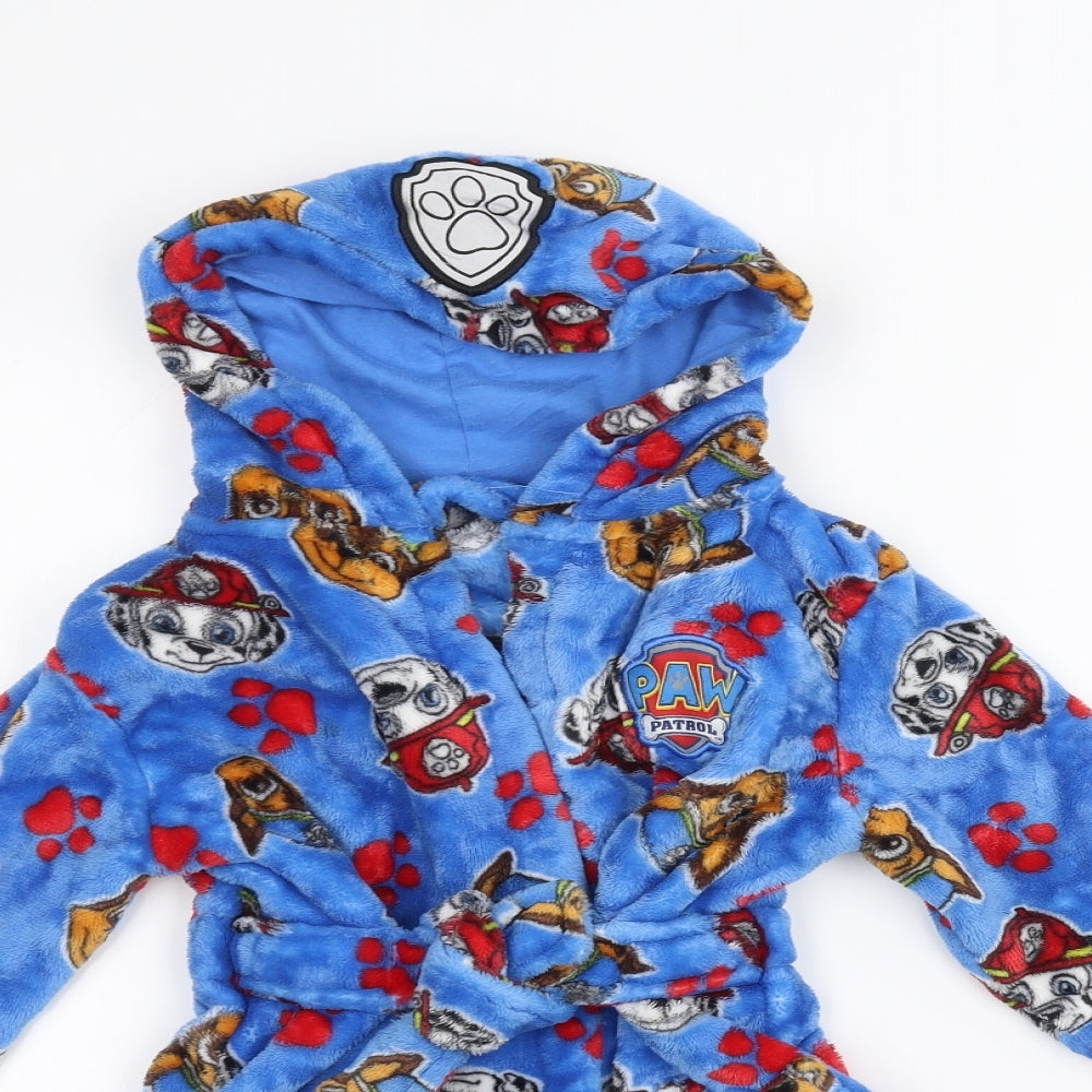 George Boys Blue Solid   Robe Size 2-3 Years  - PAW PATROL