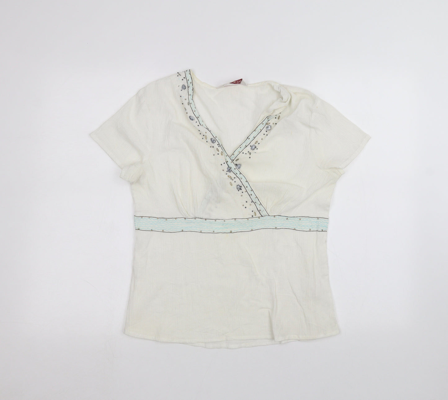 Bonmarché Womens White   Basic T-Shirt Size 14