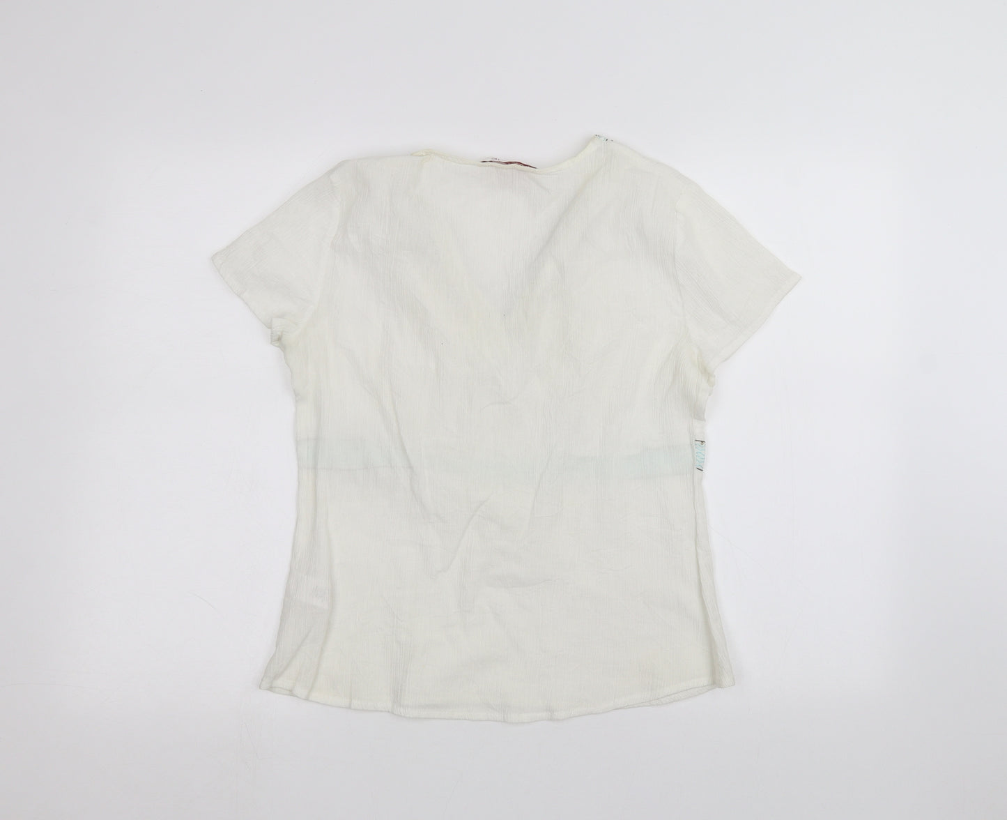 Bonmarché Womens White   Basic T-Shirt Size 14