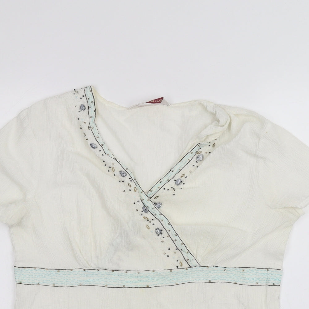Bonmarché Womens White   Basic T-Shirt Size 14
