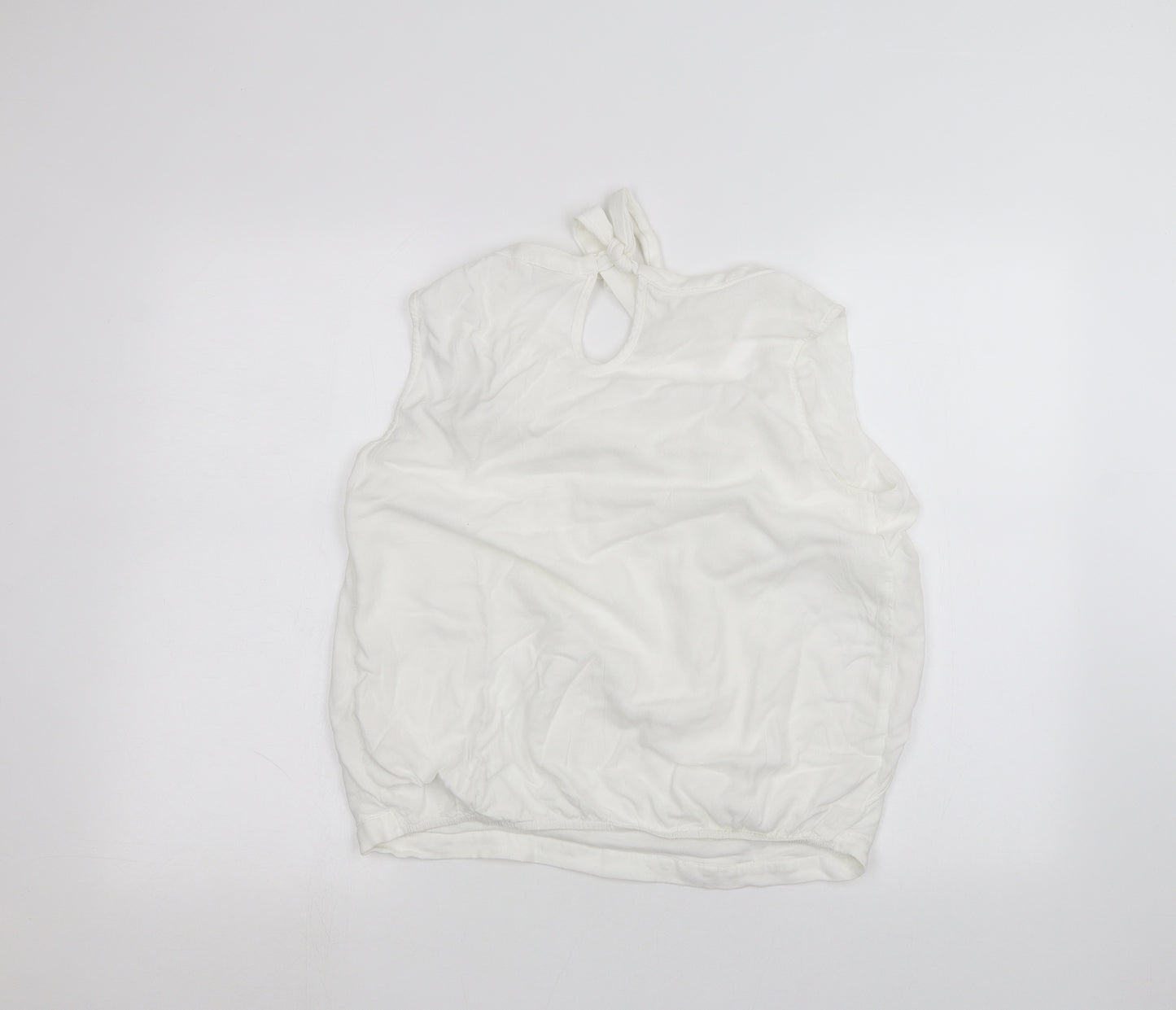Preworn Womens White   Basic Blouse Size L