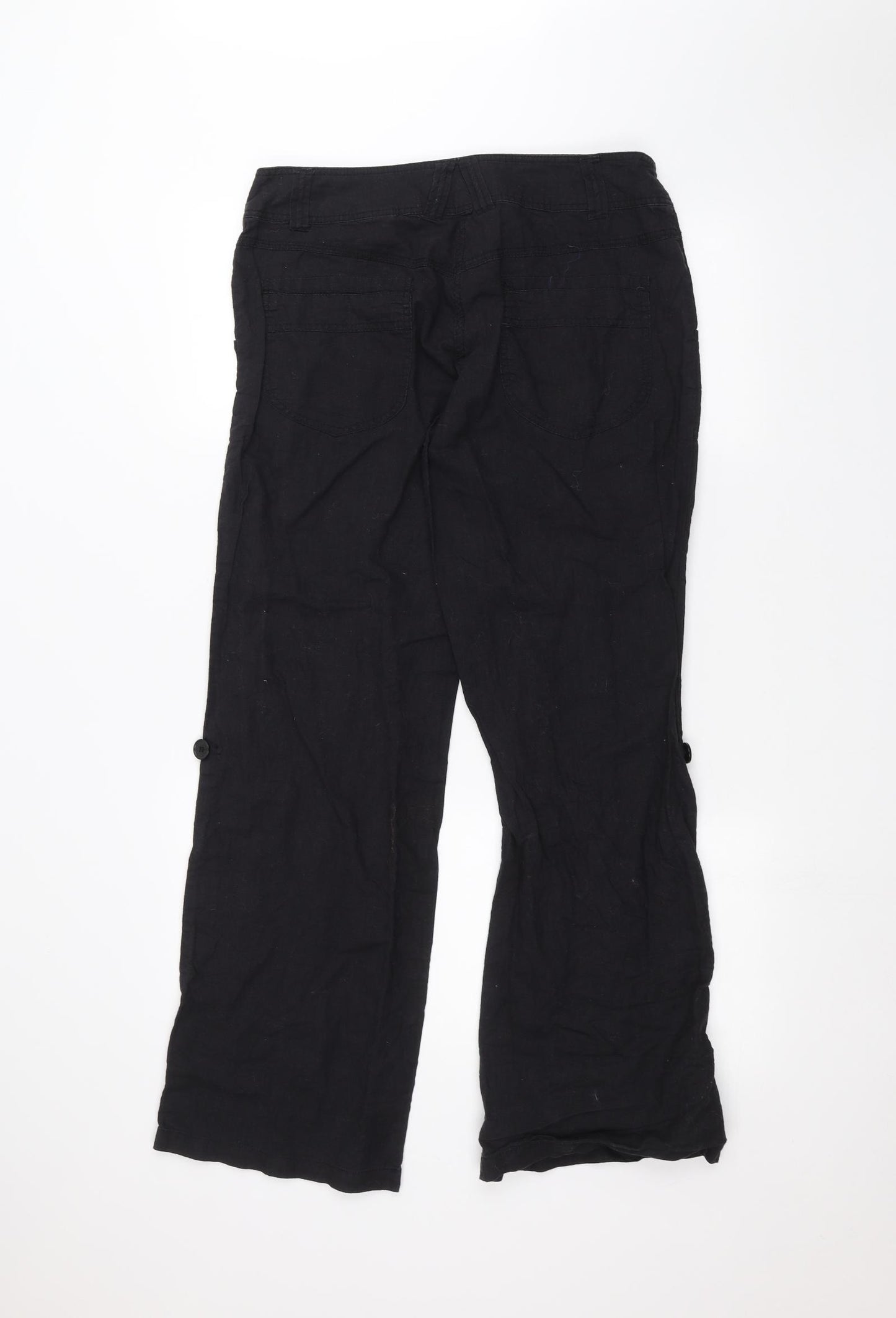 H&M Womens Black   Trousers  Size 12 L27 in