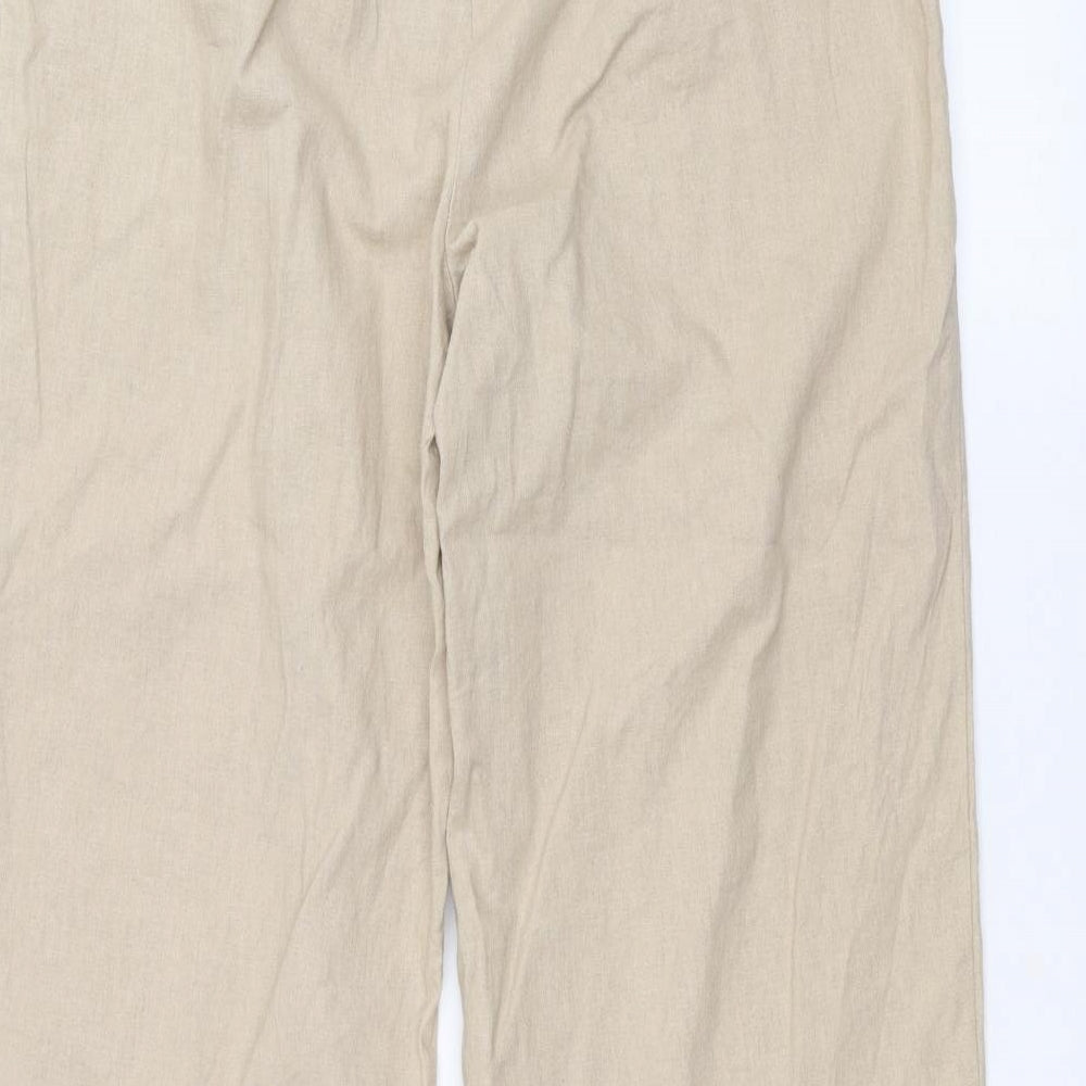 Peacocks Womens Beige   Trousers  Size 14 L27 in