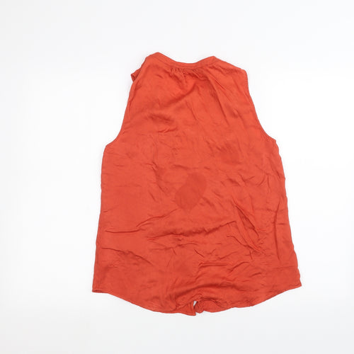 Daniel Rainn Womens Orange   Basic Button-Up Size S