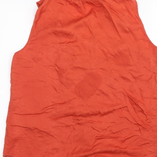 Daniel Rainn Womens Orange   Basic Button-Up Size S