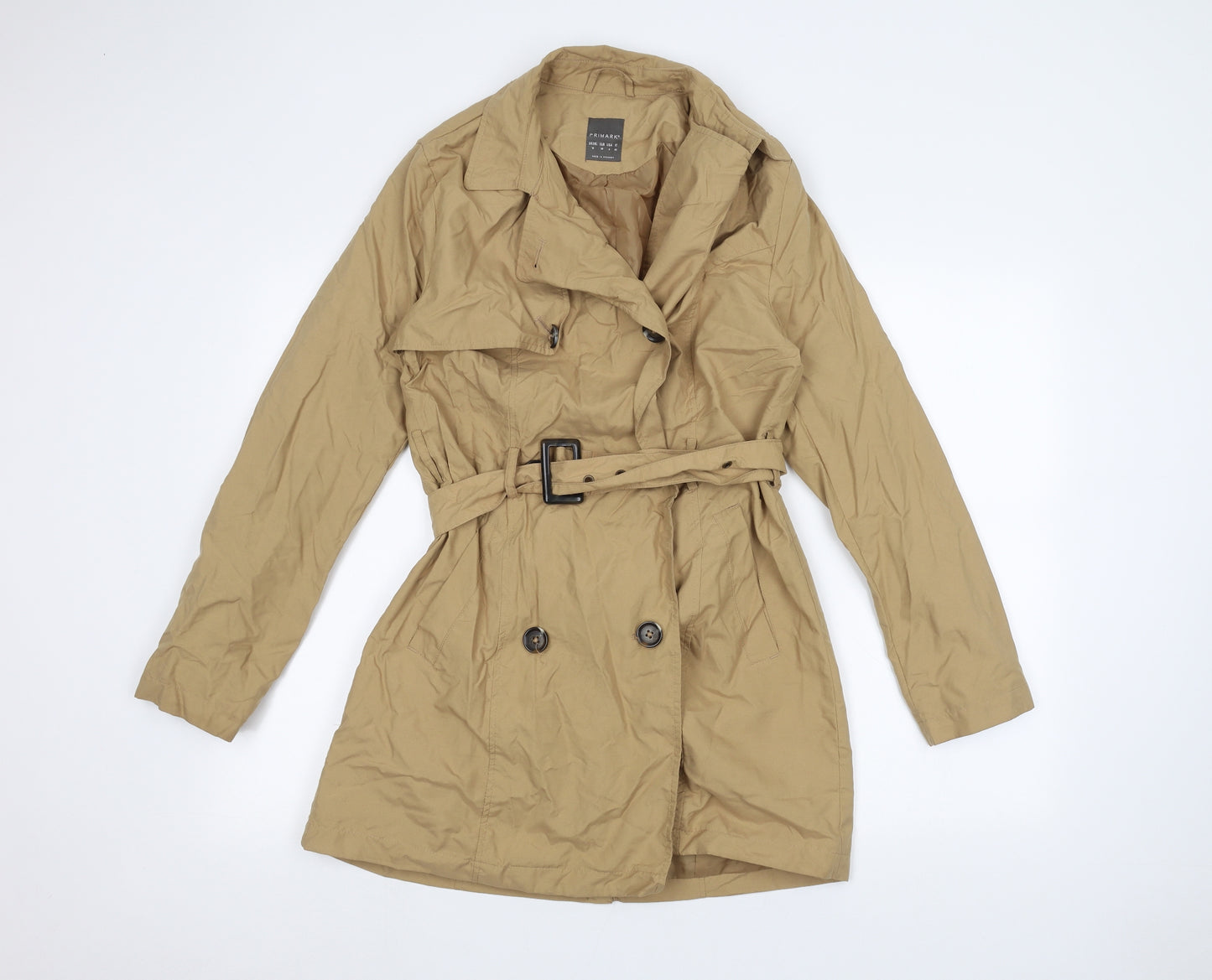 Primark Womens Beige   Overcoat Coat Size 10