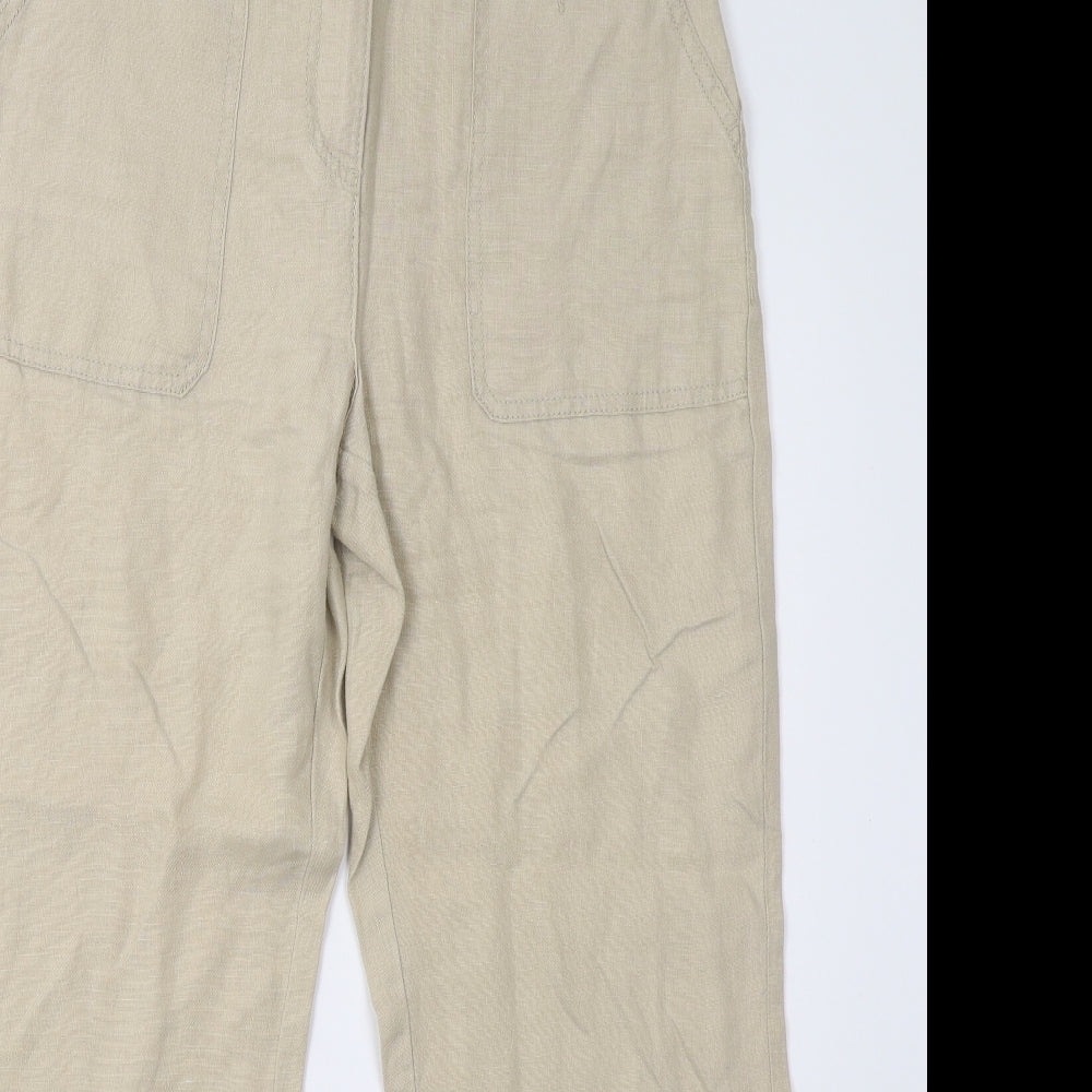 M&S Womens Beige   Trousers  Size 12 L28 in - Short